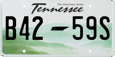 TN license plate B4259S
