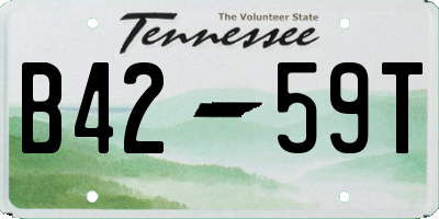 TN license plate B4259T