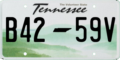 TN license plate B4259V