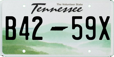TN license plate B4259X