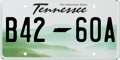 TN license plate B4260A