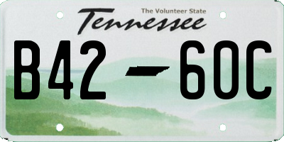 TN license plate B4260C