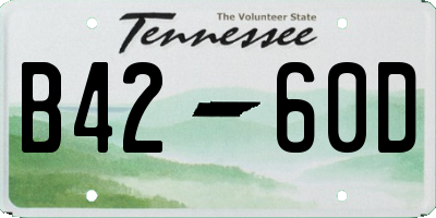 TN license plate B4260D