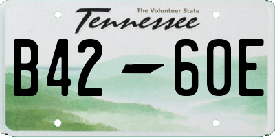 TN license plate B4260E