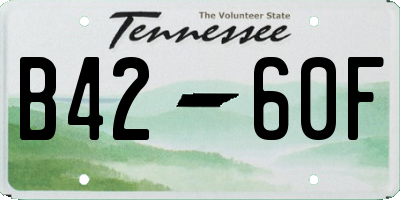 TN license plate B4260F