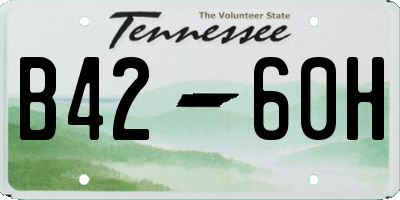 TN license plate B4260H