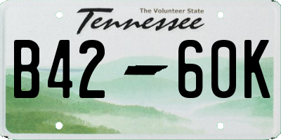 TN license plate B4260K