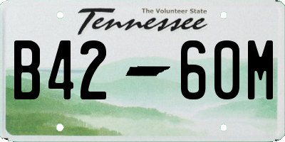 TN license plate B4260M