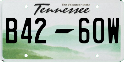 TN license plate B4260W
