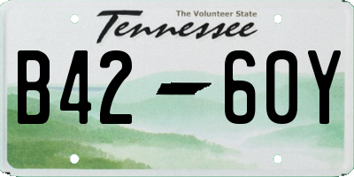 TN license plate B4260Y