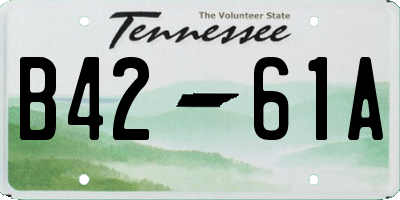 TN license plate B4261A