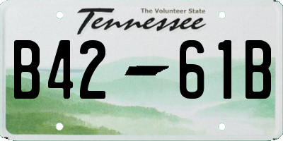 TN license plate B4261B