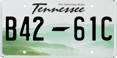 TN license plate B4261C