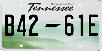 TN license plate B4261E