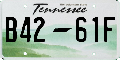 TN license plate B4261F