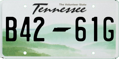 TN license plate B4261G
