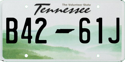 TN license plate B4261J