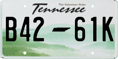 TN license plate B4261K