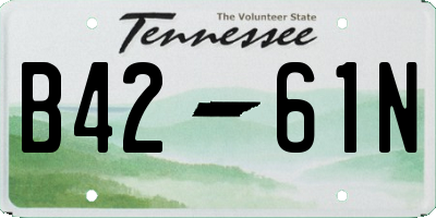 TN license plate B4261N