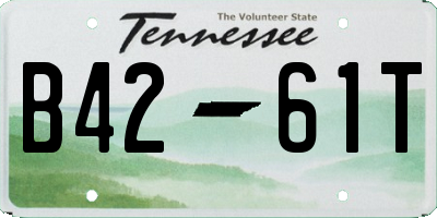 TN license plate B4261T
