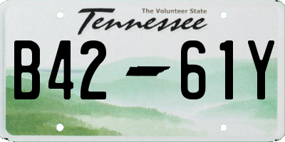 TN license plate B4261Y