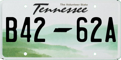 TN license plate B4262A