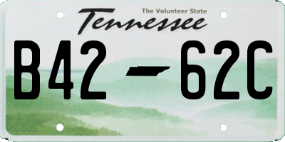 TN license plate B4262C