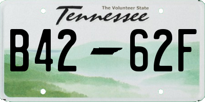 TN license plate B4262F