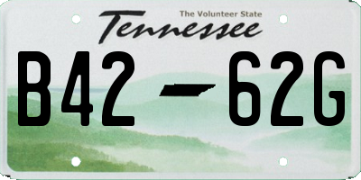 TN license plate B4262G