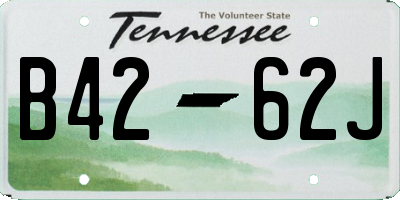 TN license plate B4262J