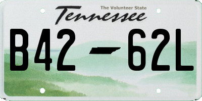 TN license plate B4262L