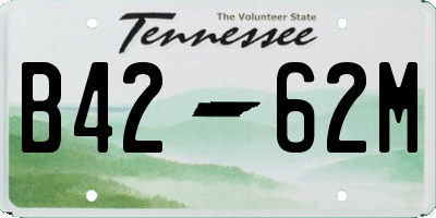 TN license plate B4262M