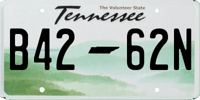 TN license plate B4262N
