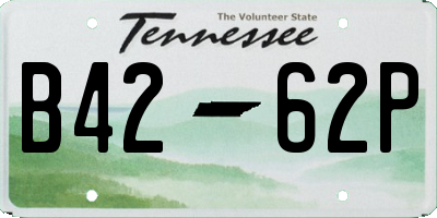 TN license plate B4262P