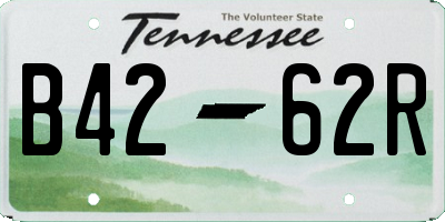 TN license plate B4262R