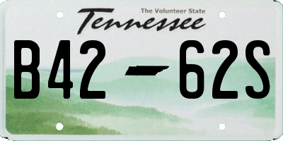 TN license plate B4262S