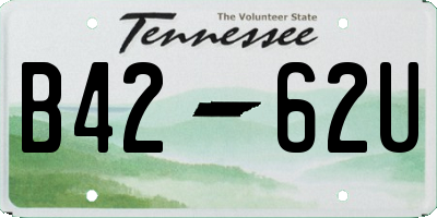 TN license plate B4262U