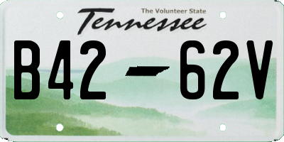 TN license plate B4262V