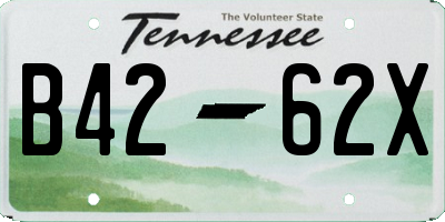TN license plate B4262X