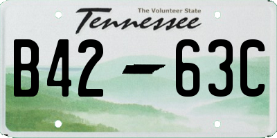 TN license plate B4263C
