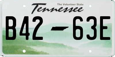 TN license plate B4263E