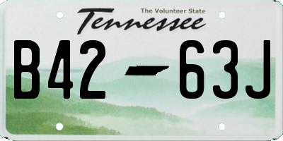 TN license plate B4263J