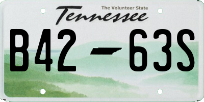 TN license plate B4263S