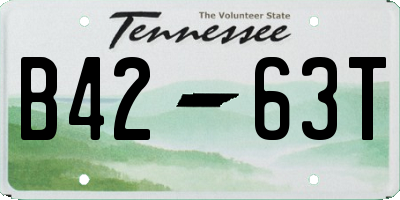 TN license plate B4263T