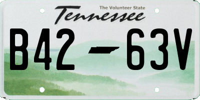 TN license plate B4263V