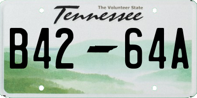 TN license plate B4264A