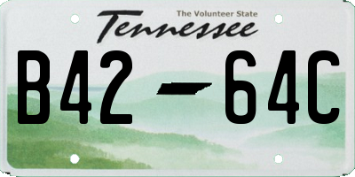 TN license plate B4264C