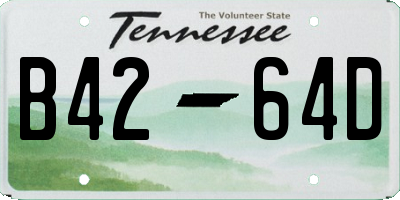 TN license plate B4264D