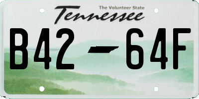 TN license plate B4264F