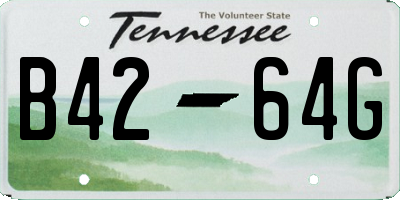 TN license plate B4264G